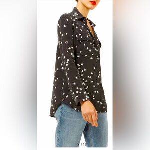 Equipment Femme Pure Silk Starry Night Button Down Shirt Women’s Flowy , size L
